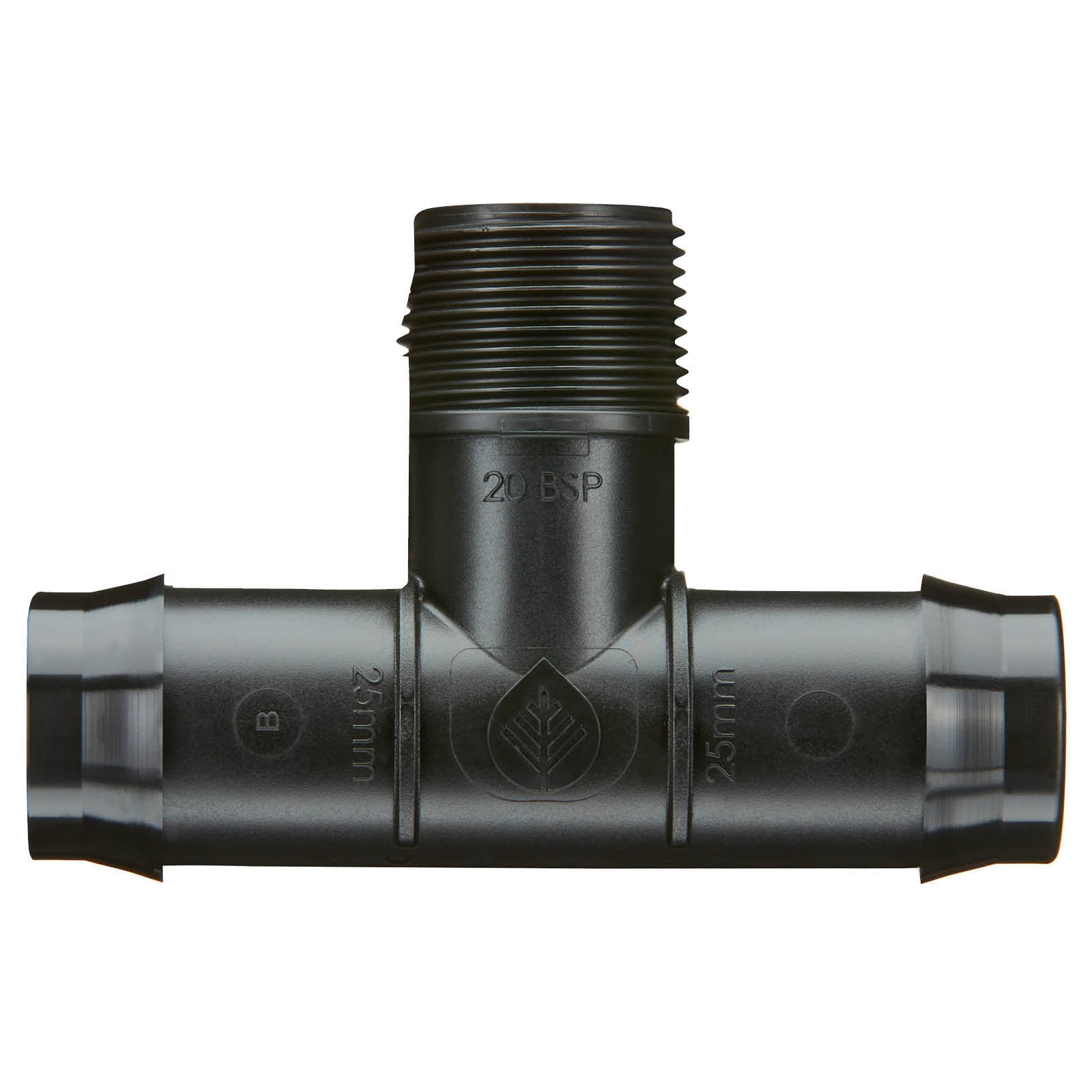 Pope 25mm Barbed x 20mm Single BSP Male Threaded Tee - Image 3 of 4