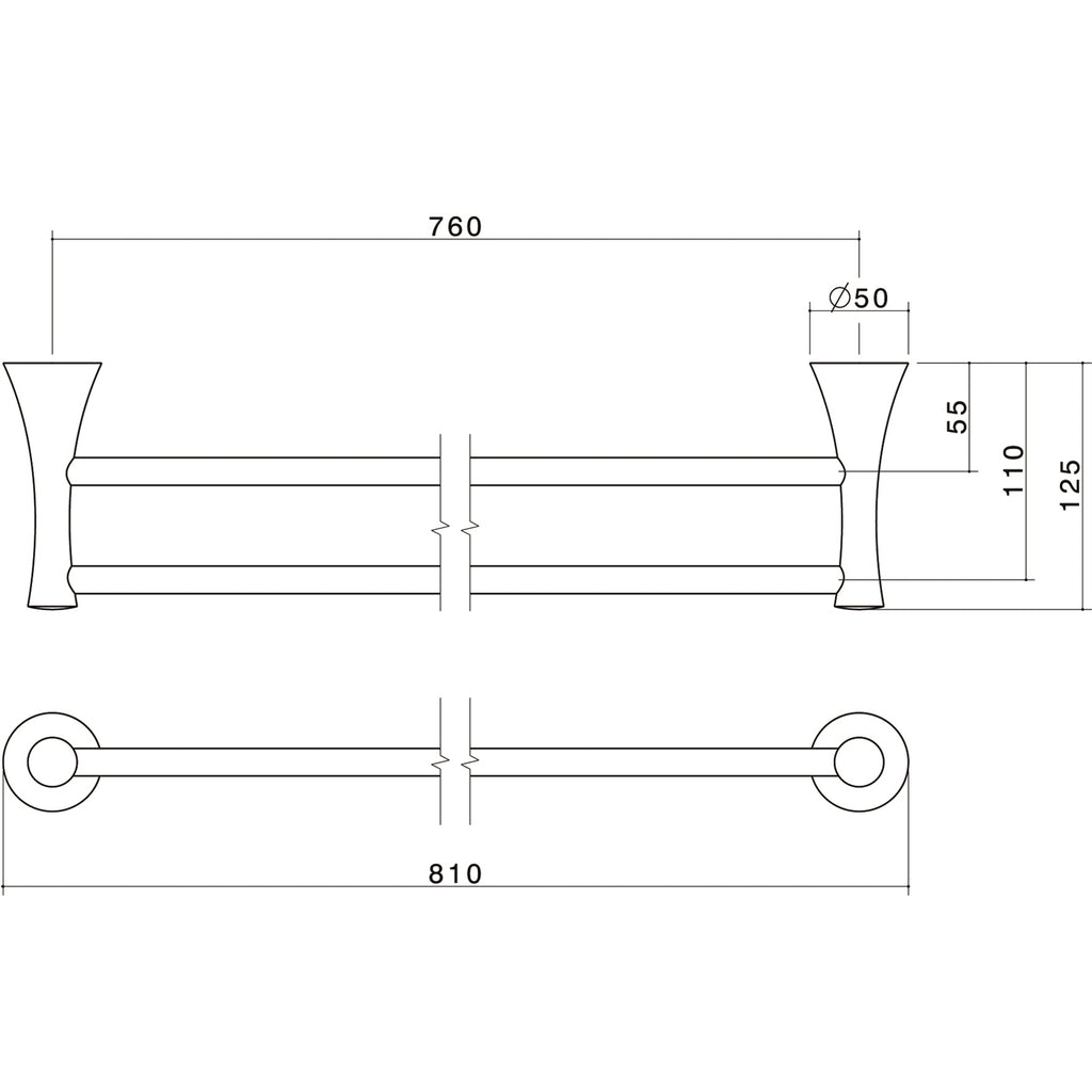 Caroma Elegance Double Towel Rail - Image 2 of 4
