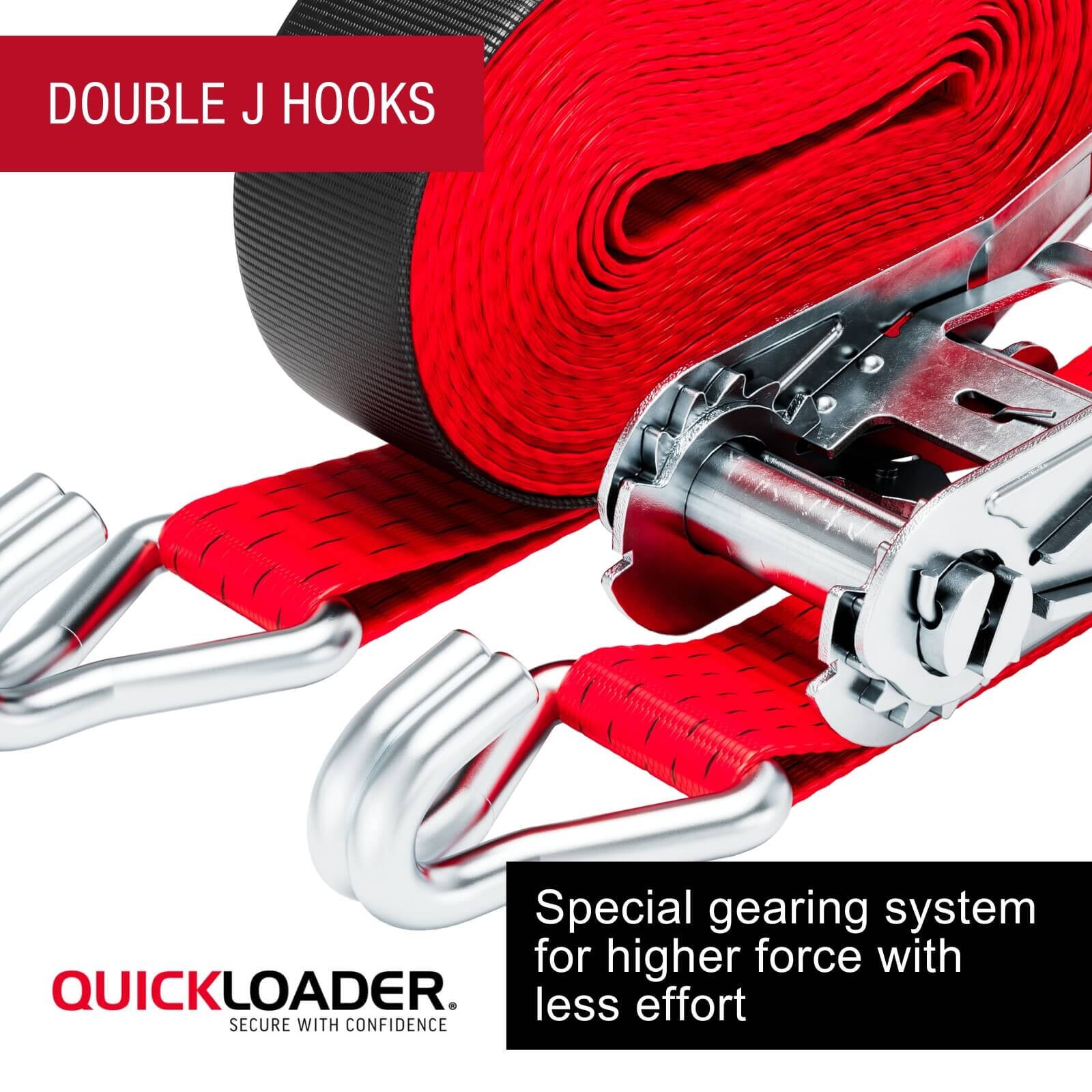 Quickloader Ratchet Strap Tie Down 10m 2500kg Lashing Capacity - Image 5 of 12