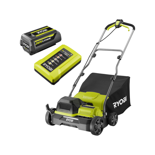 Ryobi 36V Brushless Cordless Scarifier 4.0Ah Kit R36XSCF14