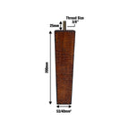 Adoored 53-40x200mm Square Rustic Tapered Wooden Leg - Image 2 of 3
