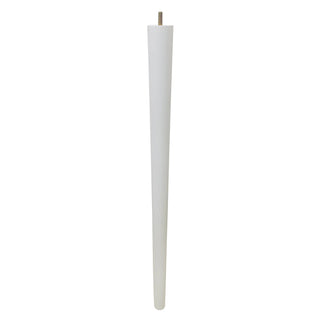 Adoored 53 - 30 x 730mm White Round Tapered Pine Furniture Leg