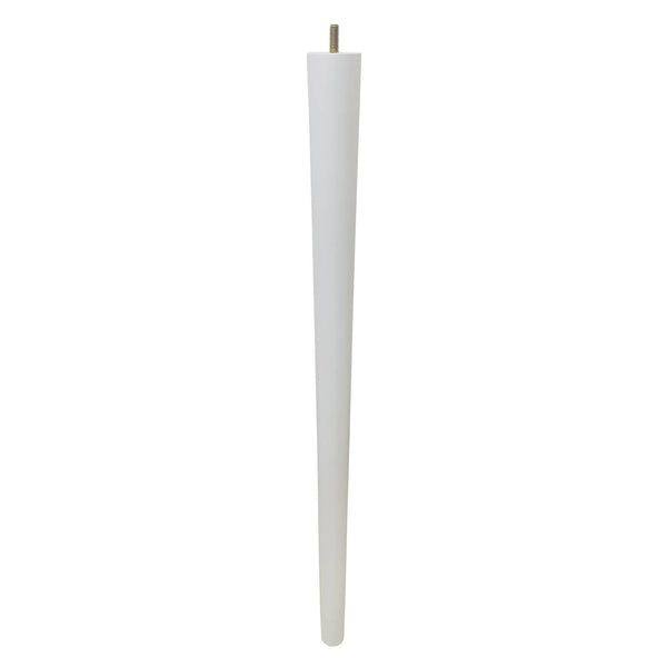 Adoored 53 - 30 x 730mm White Round Tapered Pine Furniture Leg