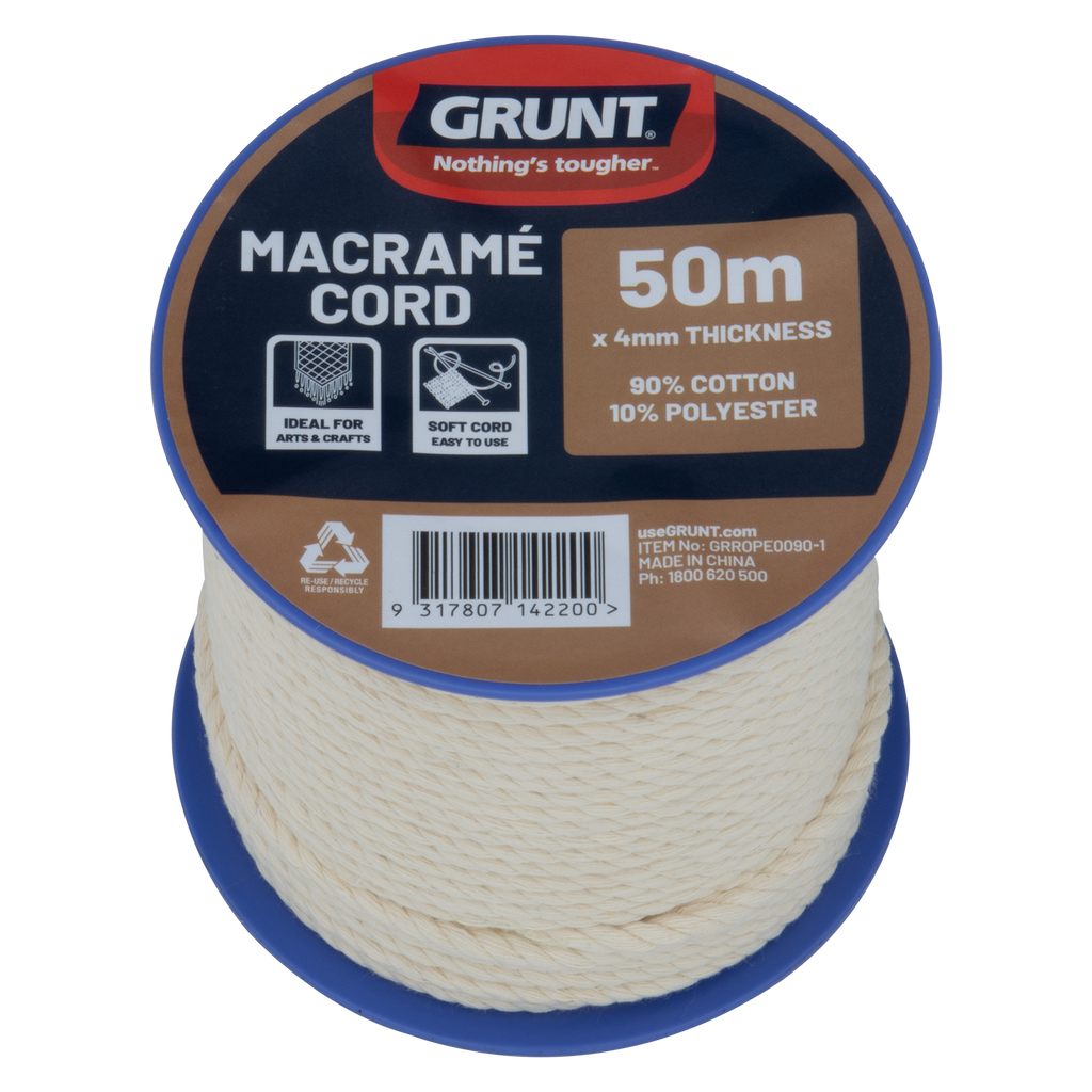 GRUNT 4mm x 50m Macrame Cotton Cord - Image 1 of 8