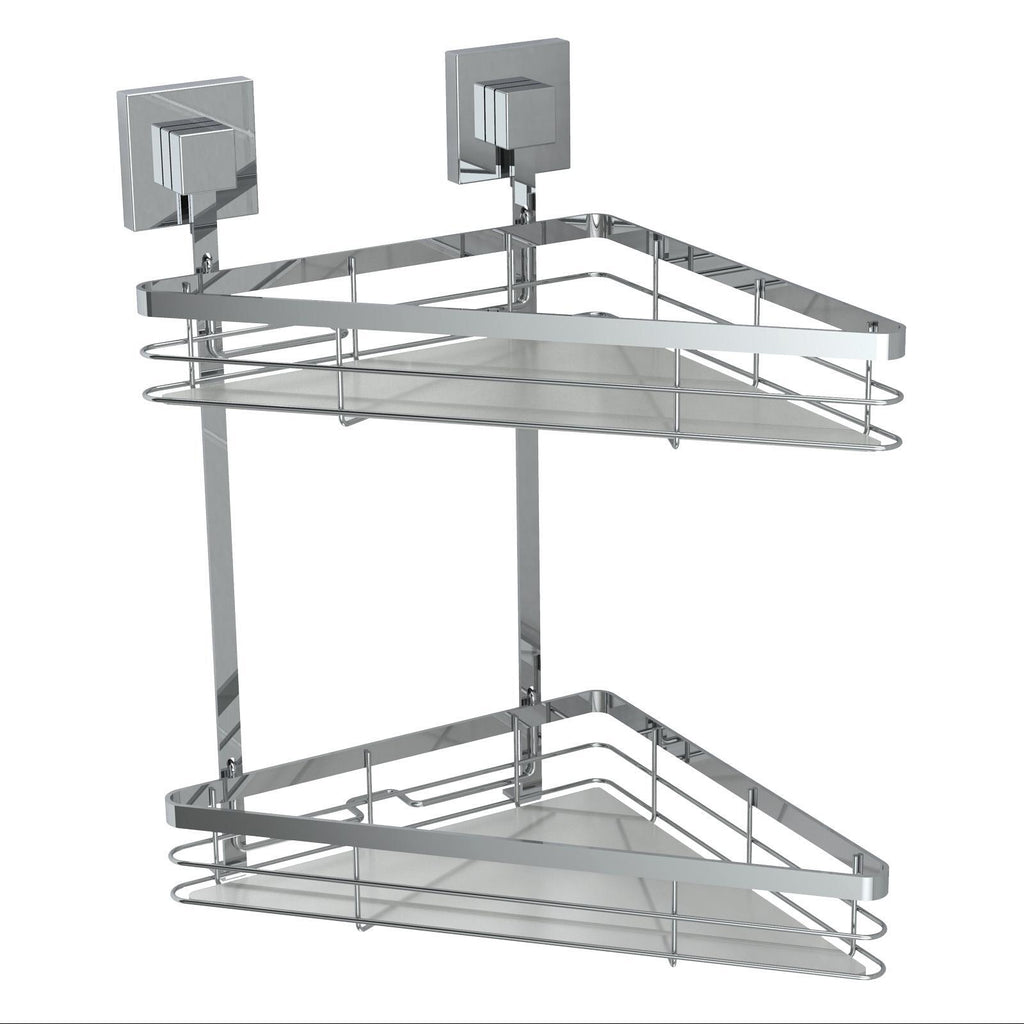 Fusion-Loc 26kg Stainless Steel Style Plus Double Corner Shower Caddy - Image 1 of 4