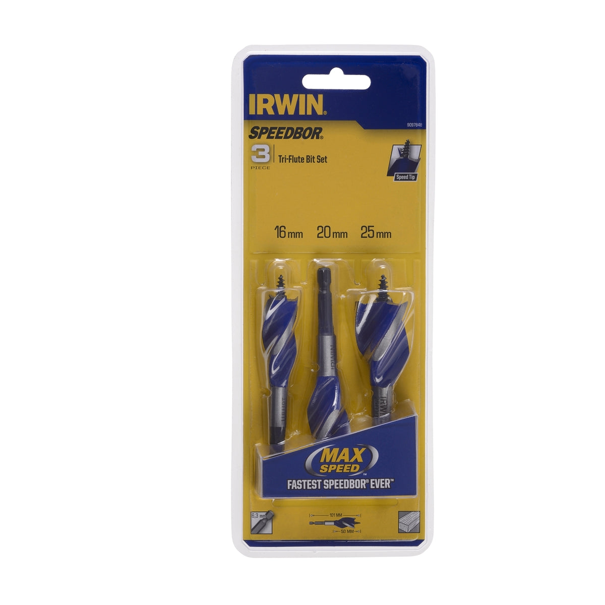 IRWIN 3 Piece Speedbor Max Speed Bit Set - Image 1 of 1