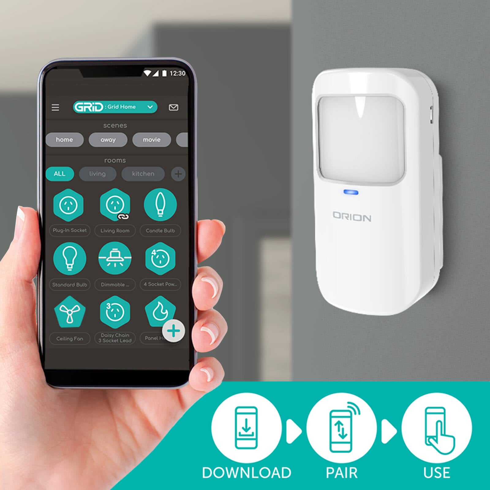 Orion Motion Sensor Accessory Grid Connect Smart Alarm System RF - Image 7 of 7