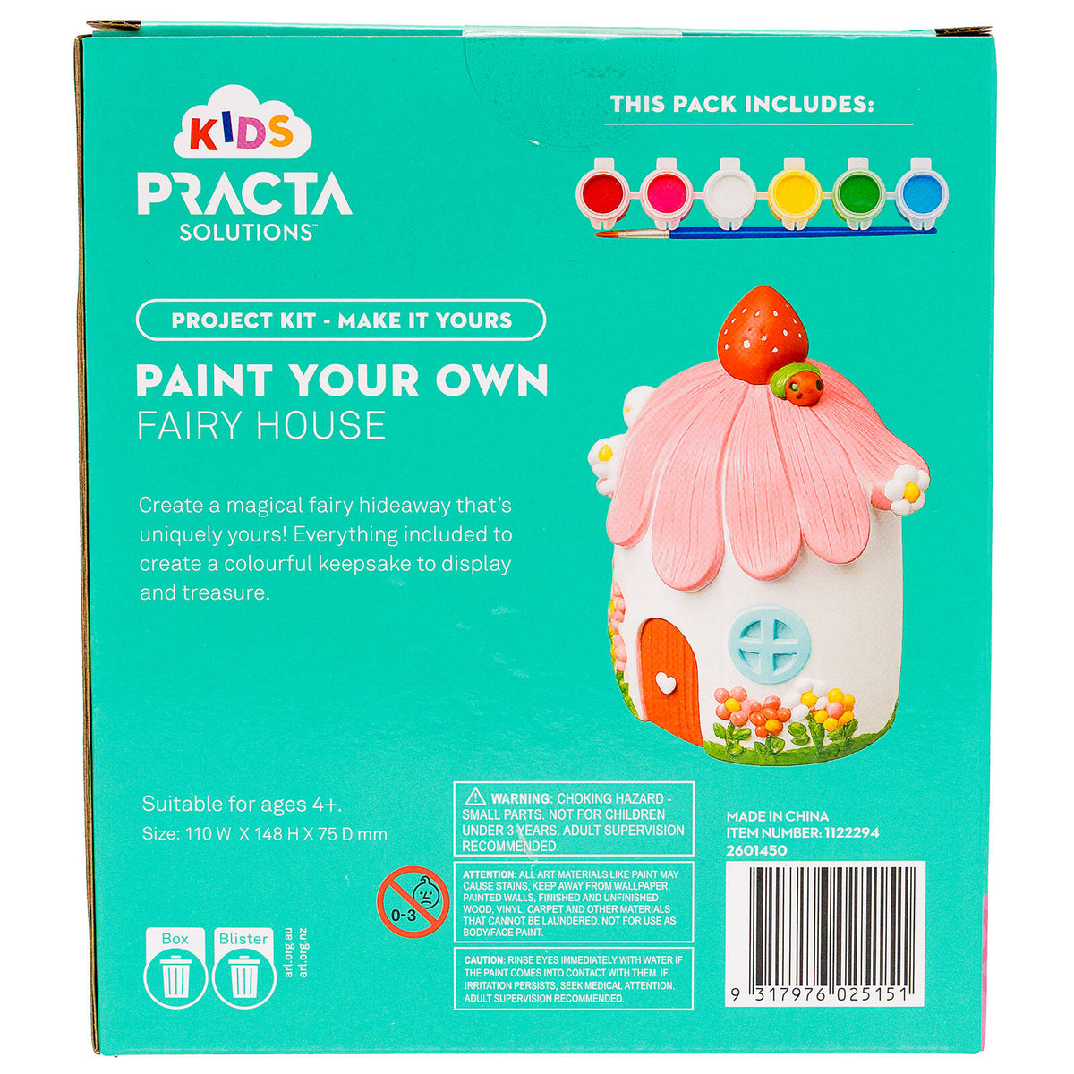 Practa Kids Paint Your Own Fairy House Kit - Image 4 of 7
