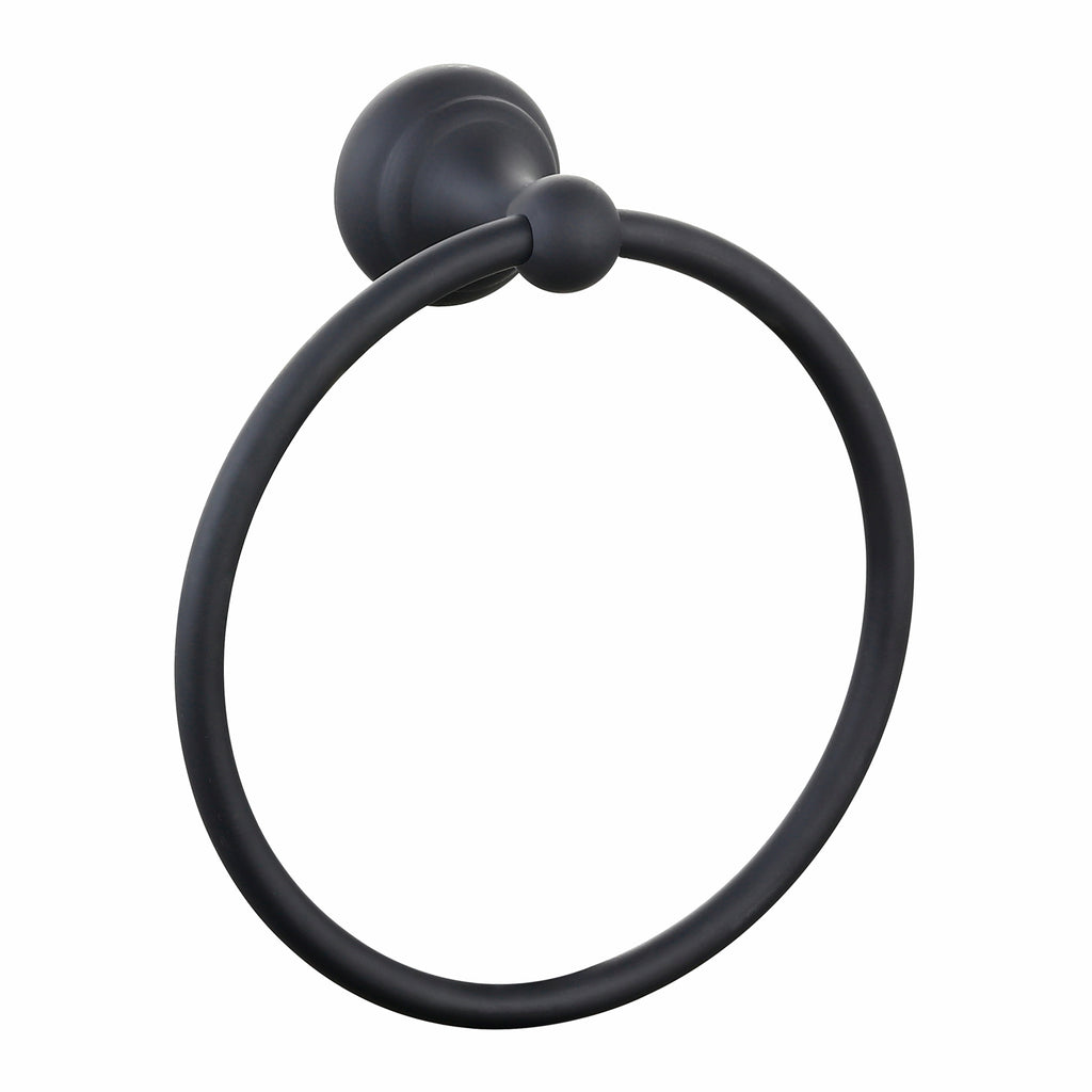 Mondella Matte Black Maestro Towel Ring - Image 1 of 2