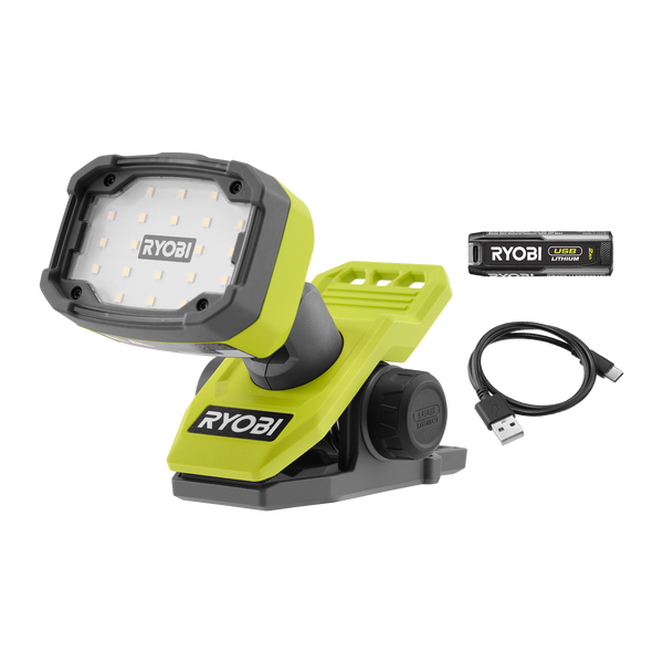 Ryobi USB Magnetic Clamp Light 2Ah Kit RMCL4K