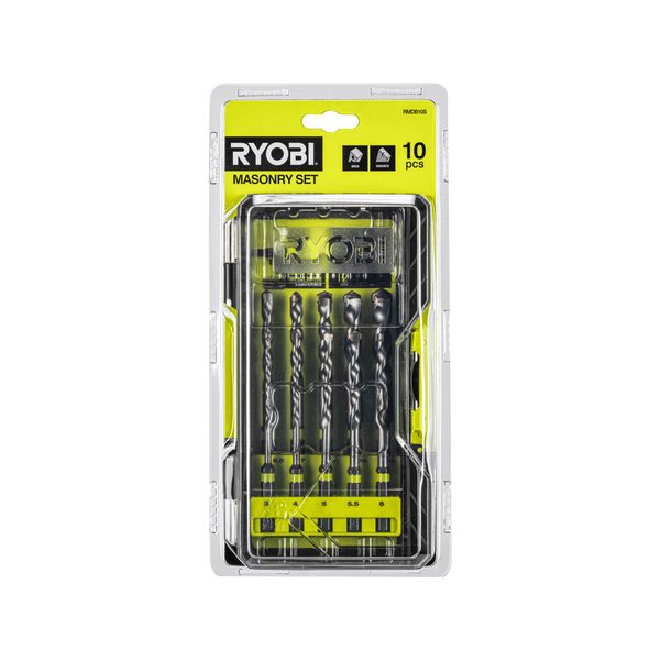 Ryobi 10 Piece Masonry Drill Bit Set