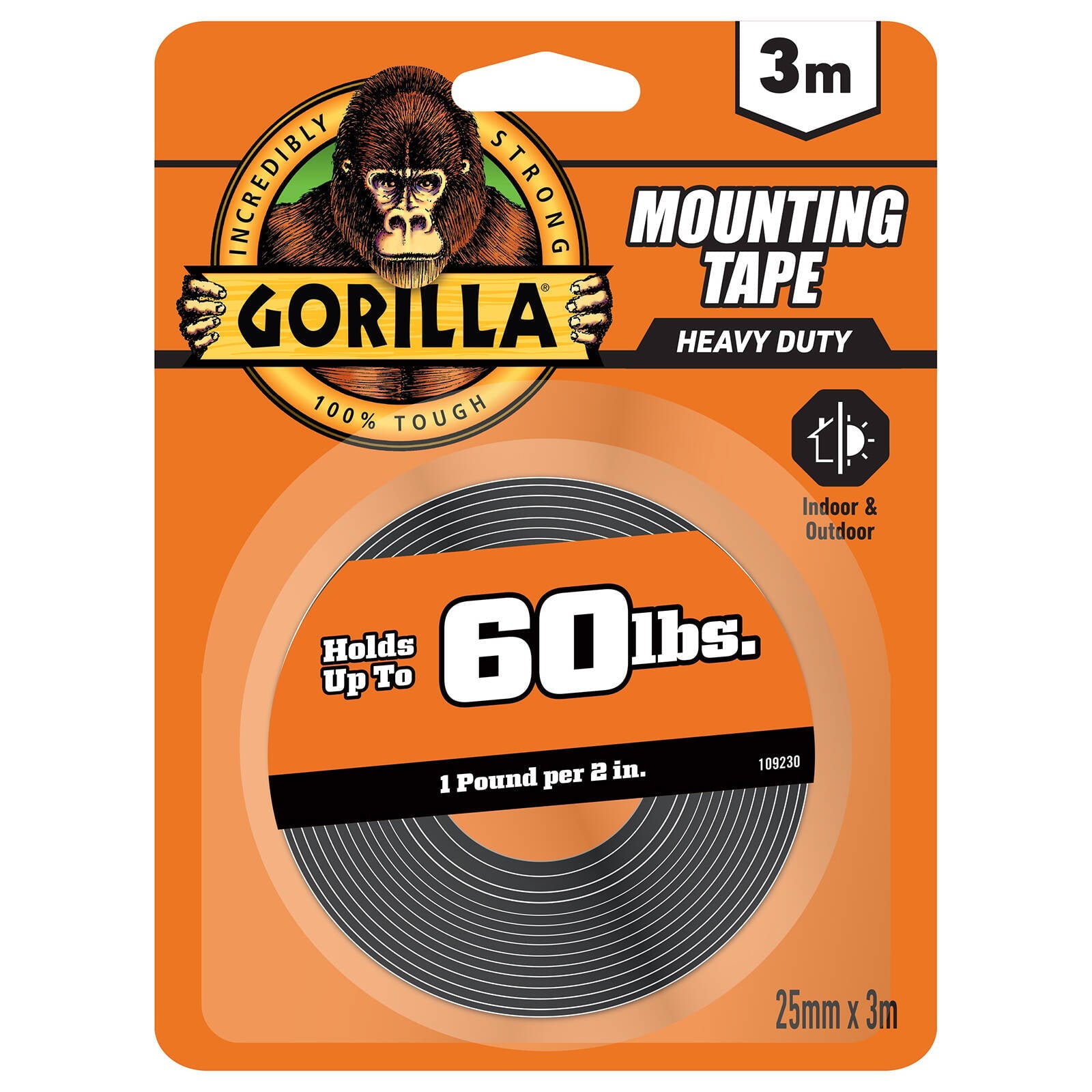 Gorilla 3.04m Black Double Sided Mounting Tape - Image 1 of 6