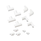 D-Line 13 Piece 20 x 10mm White Clip Over Cable Cover Accessory Kit - Image 1 of 6
