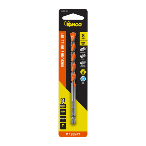 Kango 8 x 150mm 1/4" Masonry Drill Bit