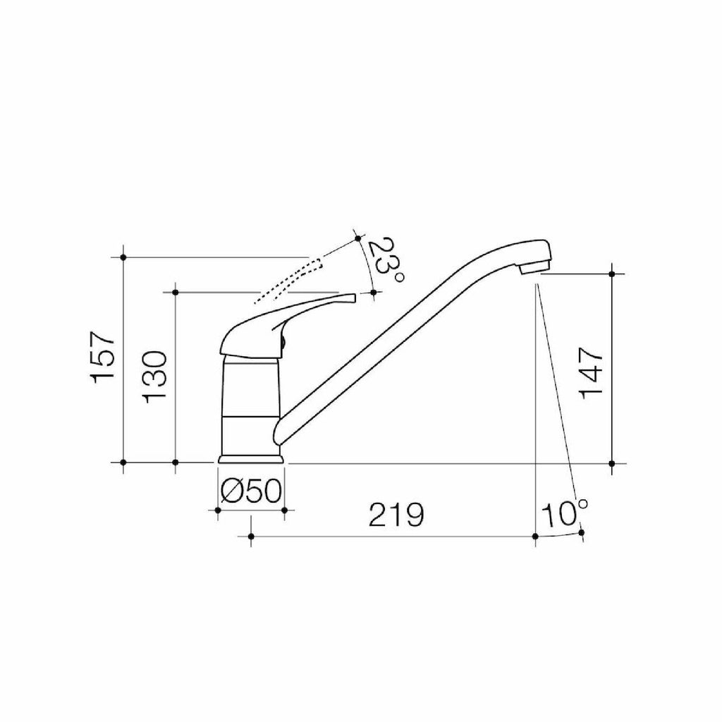 Stylus Chrome Venecia Sink Mixer 4STAR  - Lead Free - Image 2 of 2