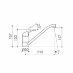 Stylus Chrome Venecia Sink Mixer 4STAR  - Lead Free - Image 2 of 2