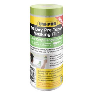 UNi-PRO 1800mm x 33m 30-Day Pre-Taped Masking Tape / Film Refill