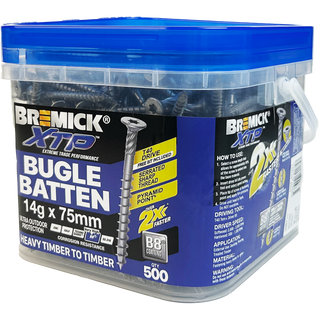 Bremick XTP 14g x 75mm T40 B8 Bugle Batten - 500 Pack