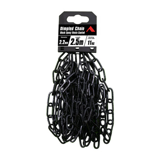 Pinnacle 2.2mm x 2.5m Black Matte Dimpled Chain