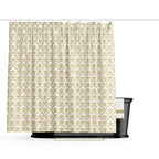 Barelli 180 x 180cm Fleur-De-Lis Gold Metallic Peva Shower Curtain - Image 2 of 2