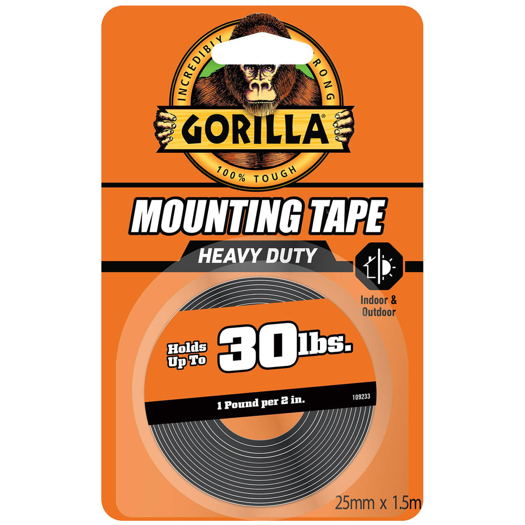 Gorilla 1.5m Black Double Sided Mounting Tape - Image 1 of 3
