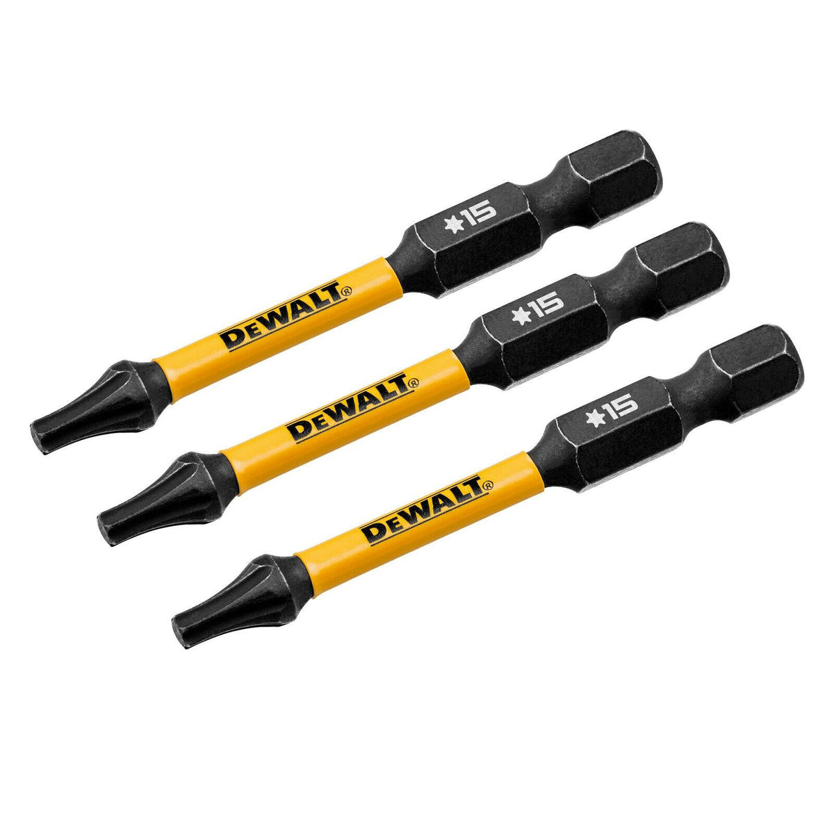 DeWALT FLEXTORQ 57mm TX15 Screwdriver Bit DWAF2TX15IR3 - 3 Pack - Image 2 of 3