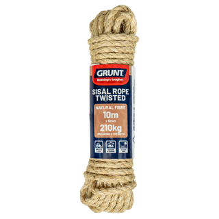 GRUNT 8mm x 10m Sisal Twisted Rope