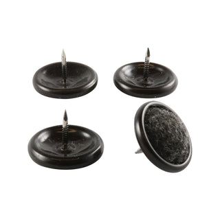 Surface Gard 25mm Brown Carpet Base Round Castor Cup - 4 Pack