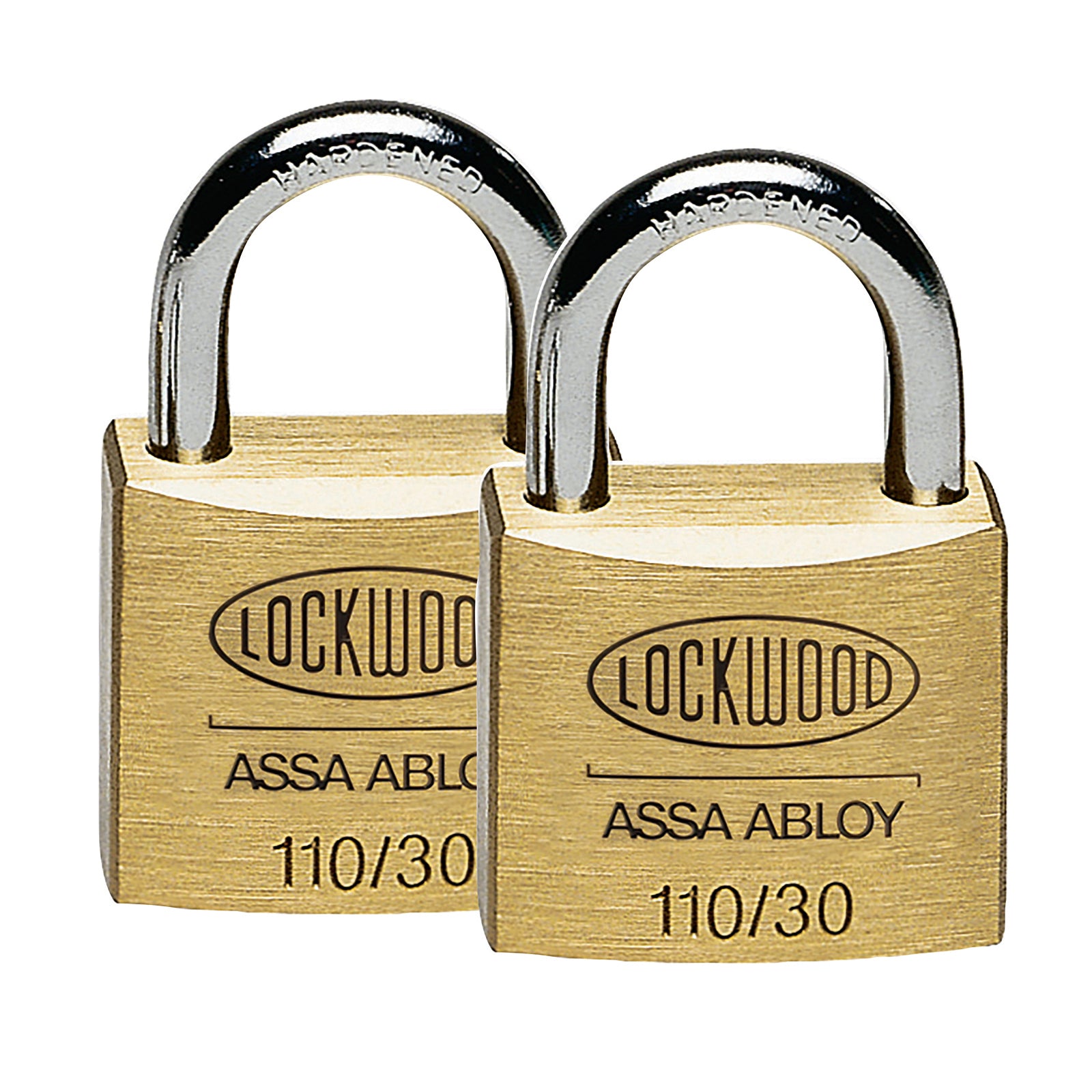 Lockwood 30mm Solid Brass 110 Series Padlock - 2 Pack - Image 3 of 4