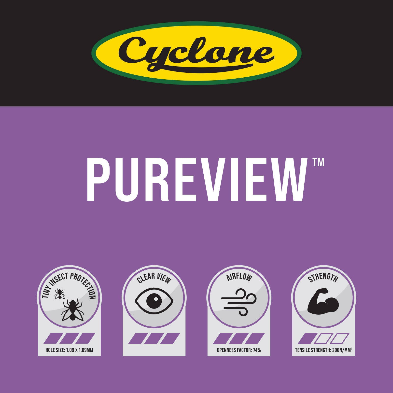 Cyclone  610mm x 2m Pureview Flyscreen - Image 2 of 3