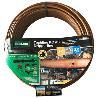 Holman 13mm Techline PC Irrigation Drip Tube - 30m