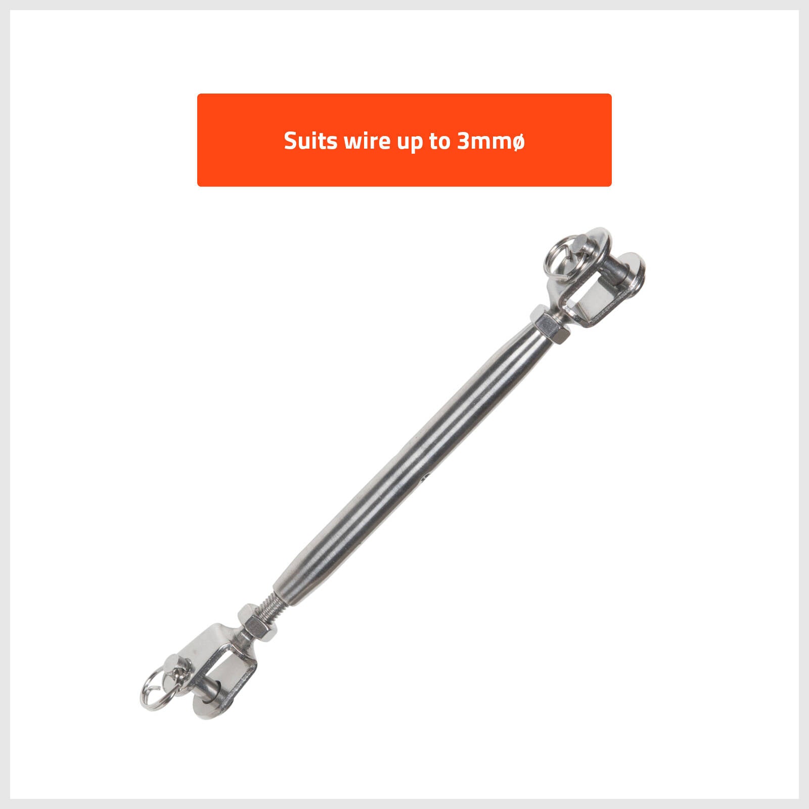 Taskmaster 3mm Stainless Steel Jaw and Jaw Bottlescrew - Image 6 of 8