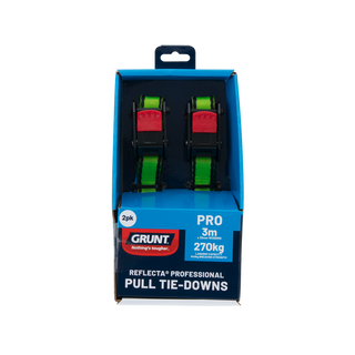 GRUNT 25mm x 3m Pro Cam Buckle Tie Down - 2 Pack