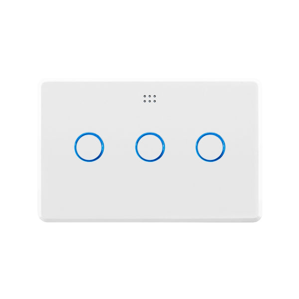 DETA White Gloss Grid Connect Smart Triple Gang Touch Light Switch