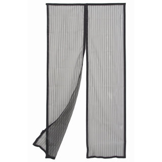 Pillar 120 x 200cm Black Magnetic Strip Flyscreen Door Curtain