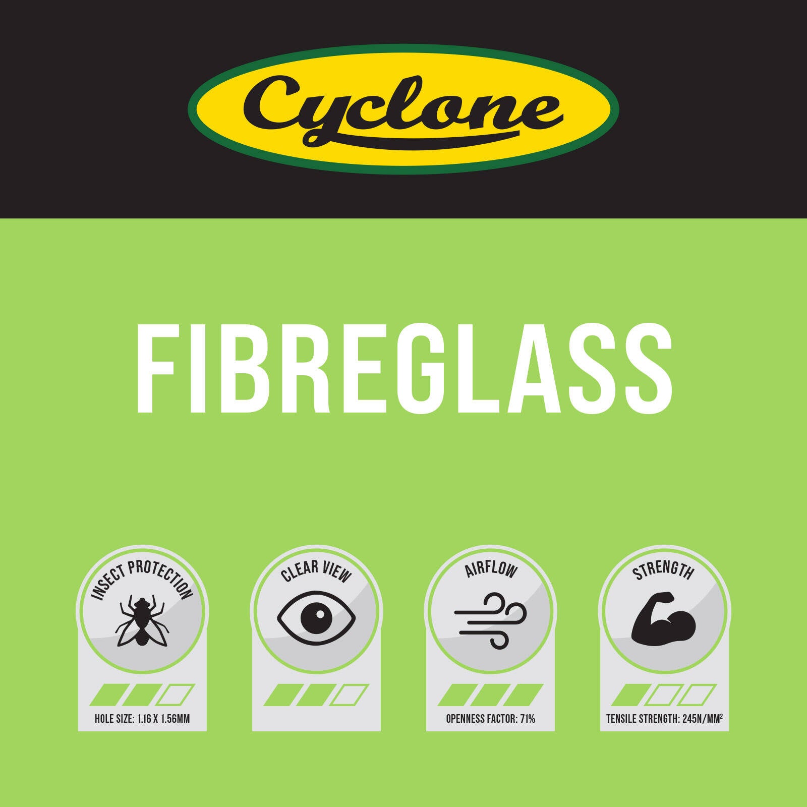 Cyclone 610mm x 2m Fibreglass Flyscreen - 2m - Image 4 of 5