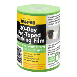 UNi-PRO 550mm x 25m 30-Day Pre-Taped Masking Tape / Film Dispenser