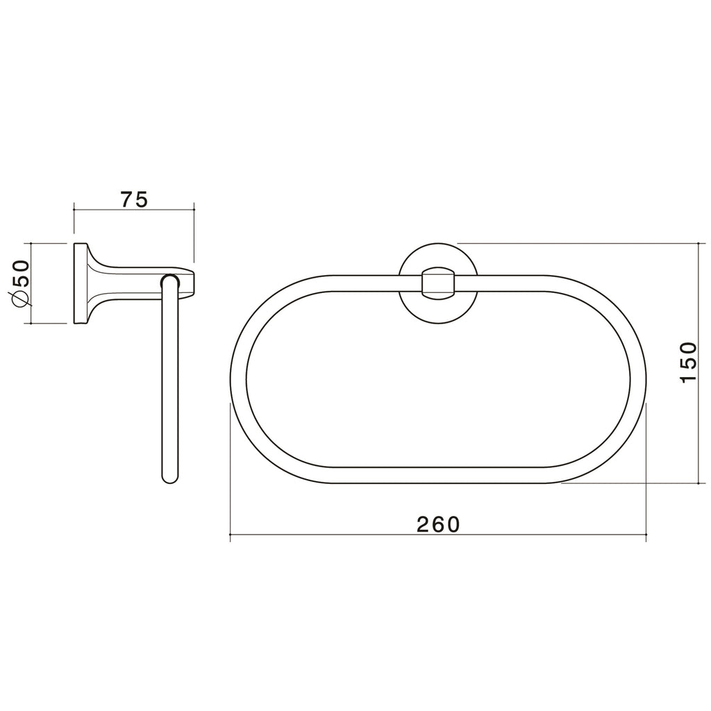 Caroma Sahara Hand Towel Ring - Image 2 of 2