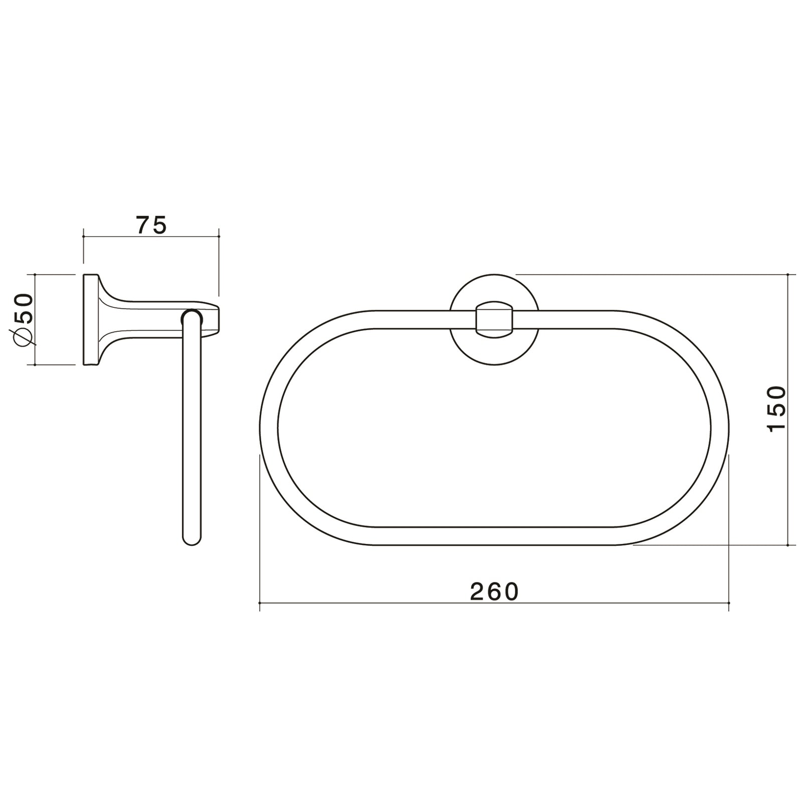 Caroma Sahara Hand Towel Ring - Image 2 of 2