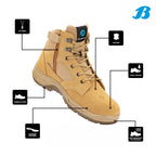 Bata Industrials Men's Wheat Bobcat Zip Side Safety Boots - UK Size 9 - Image 2 of 5