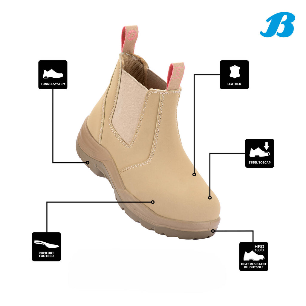 Bata Industrials Women's Sand Juno Slip-On Safety Boot - US Size 10 - Image 2 of 5