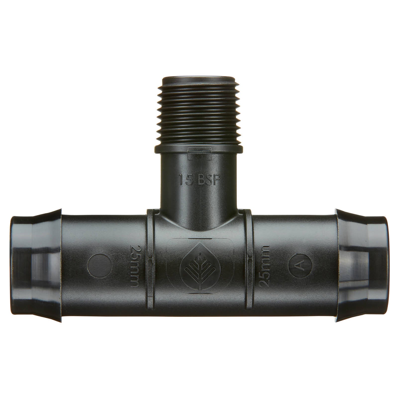 Pope 25mm Barbed x 15mm Single BSP Male Threaded Tee - Image 2 of 4