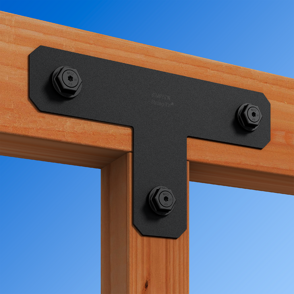 Simpson Strong-Tie 350 x 210 x 75mm Black Outdoor Accents Strap Tie T Plate - Image 4 of 5