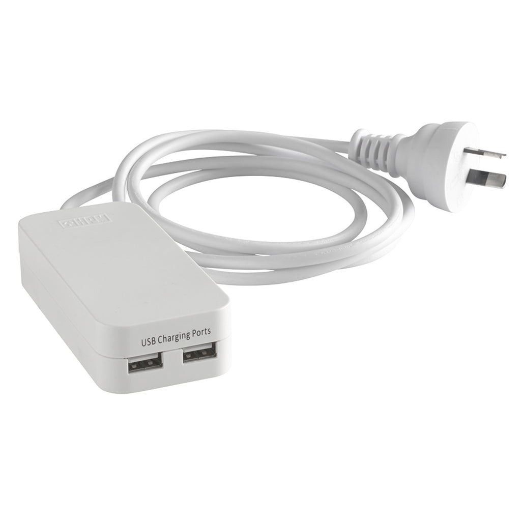 HPM Twin 2.1A USB Charger With Lead - Image 1 of 2