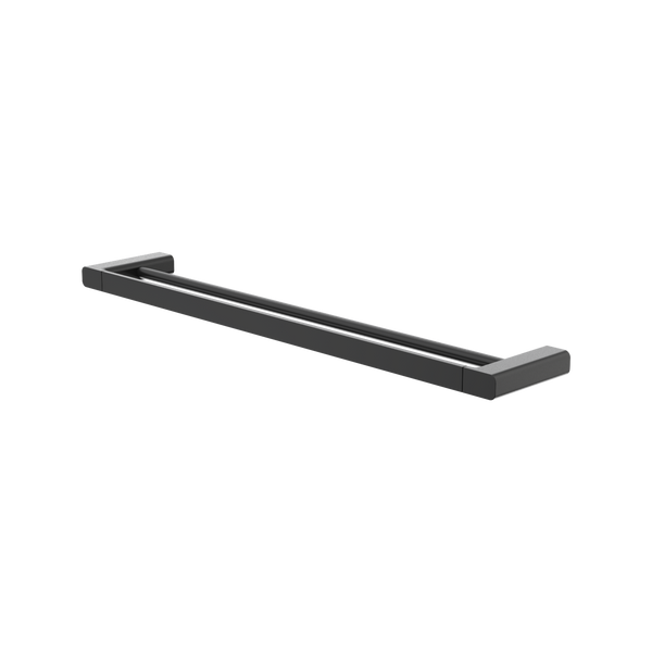 Caroma Luna Double Towel Rail 630mm Black - Black 630mm