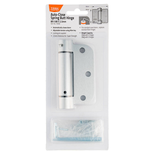 Taskmaster 100 x 100 x 2.7mm Auto Close Butt Hinge - 100mm