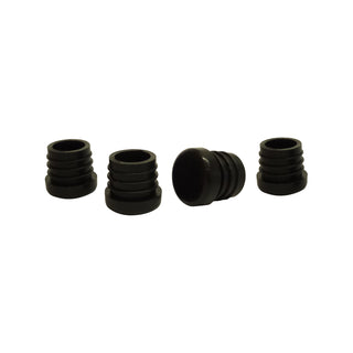 Surface Gard 19mm Black Round Plastic Internal Chair Tip - 4 Pack