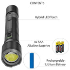 Ironhorse 1100lm Premium Hybrid Dual Power Torch Flashlight - Image 3 of 6