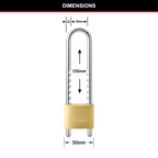 MasterLock 50mm Solid Brass Adjustable Shackle Padlock - Image 5 of 20