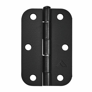 Pinnacle 90mm Matte Black Loose Pin Radius Butt Hinge - 2 Pack